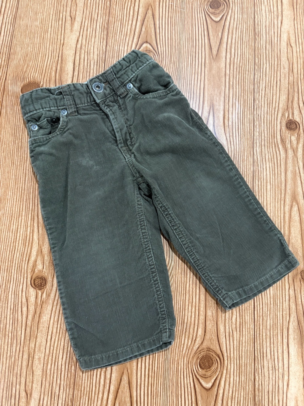 7/$20 Baby Gap Toddler Corduroy Pants Olive Green 12-18 Months Cotto